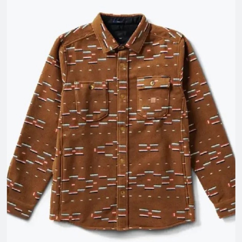 Roark Andes Jacket Shirt Men’s Size Small Brown Southwestern Pattern